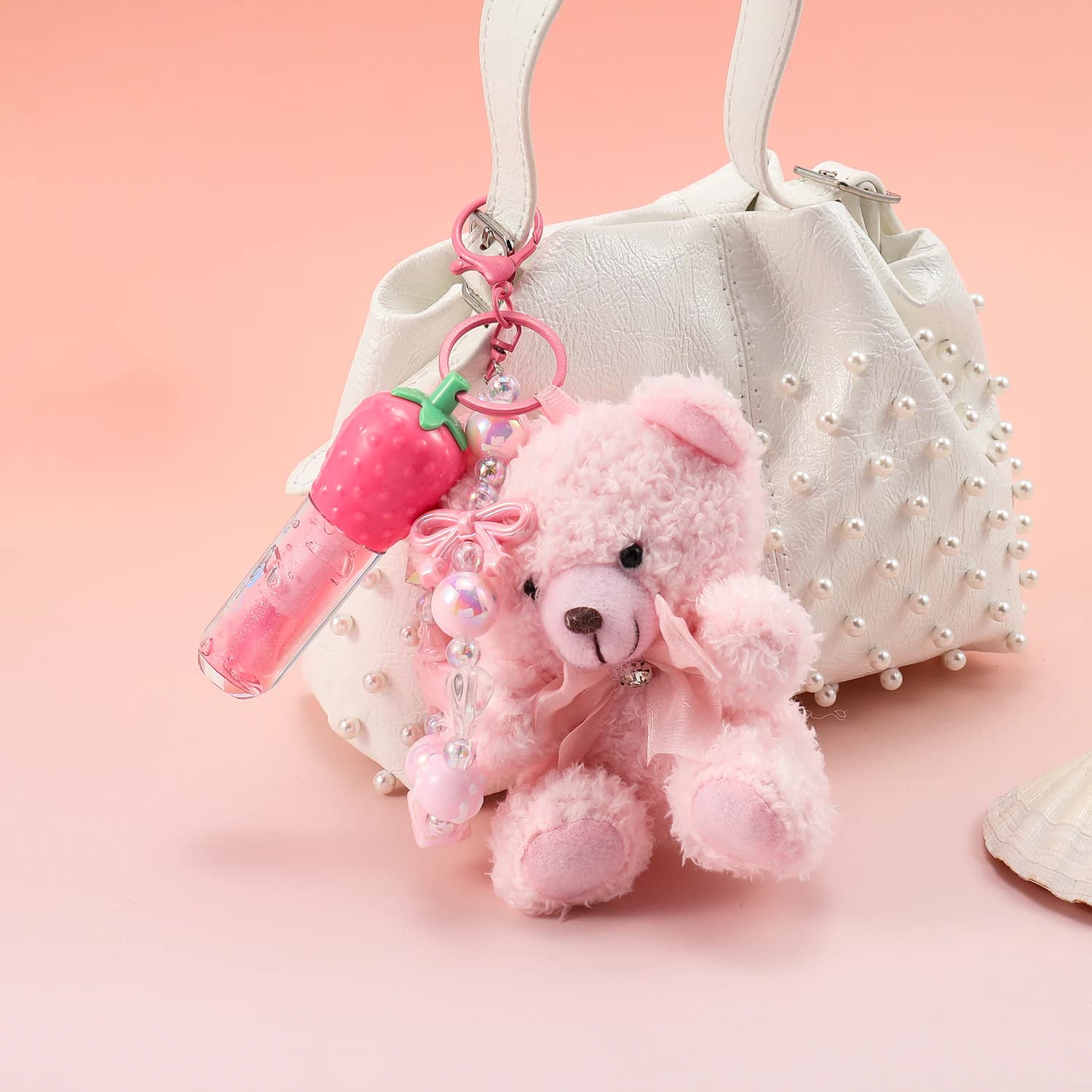 Teddy Bear Keychain Lip Gloss 2
