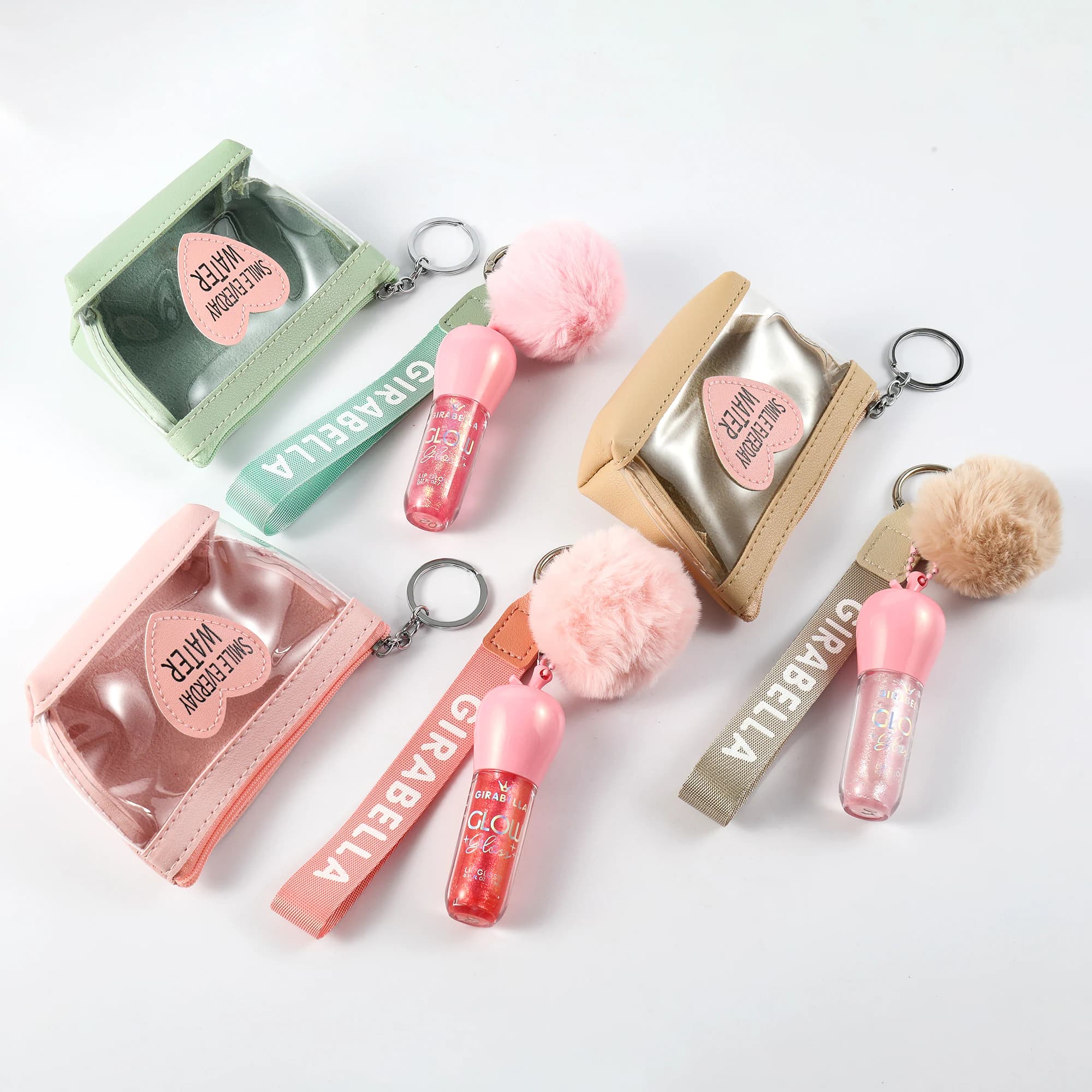 Clear Pouch Glow Lip Gloss Keychain 2