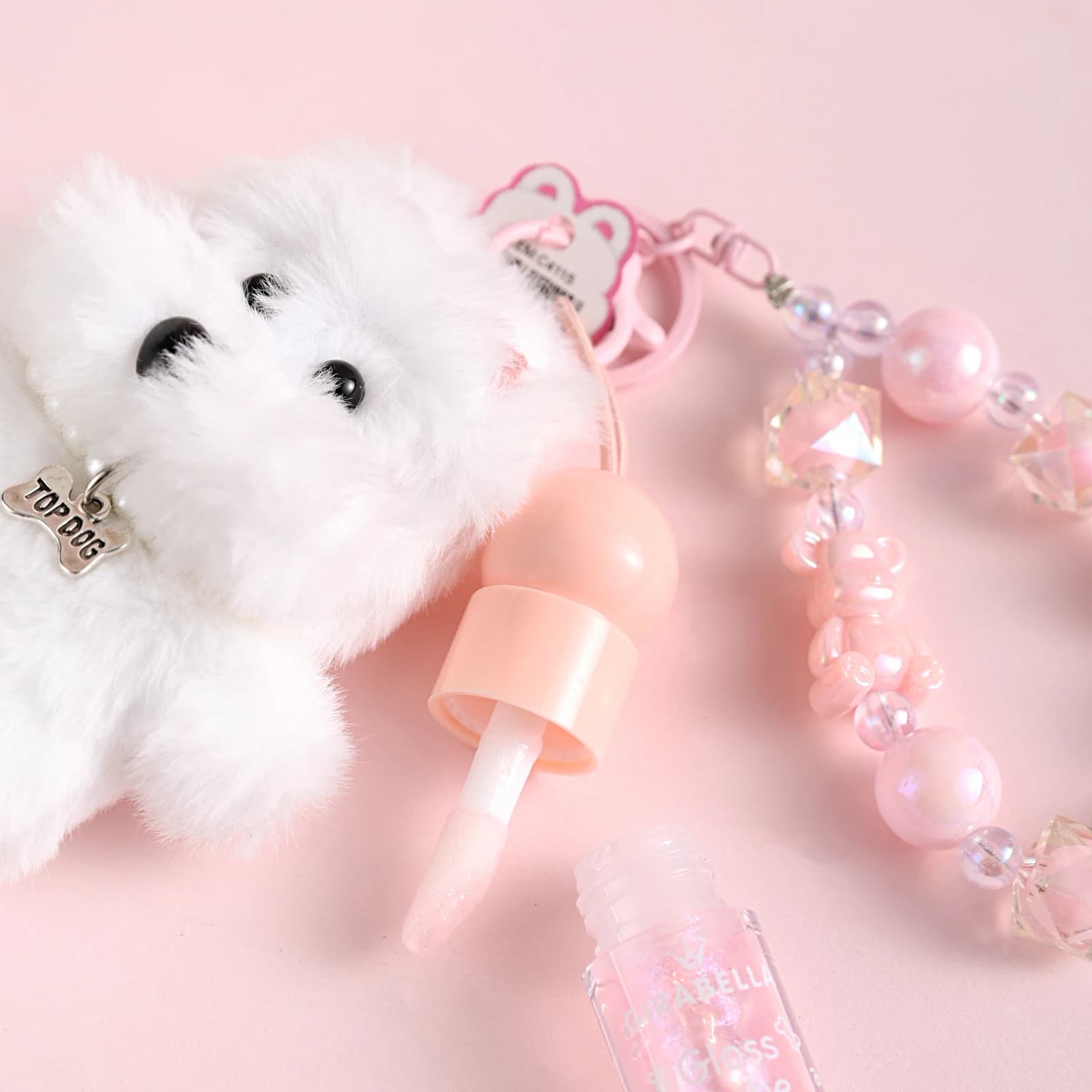 Gloss & Babe Puppy Lip Gloss Keychain 2