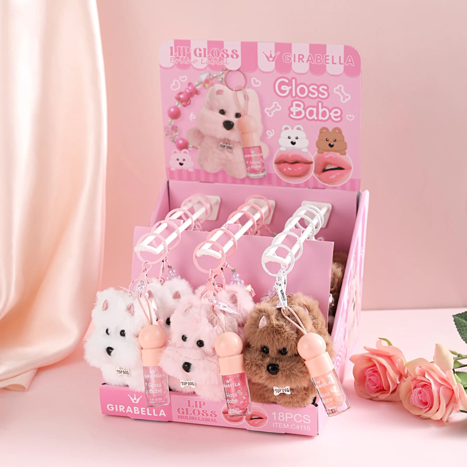 Gloss & Babe Puppy Lip Gloss Keychain 4
