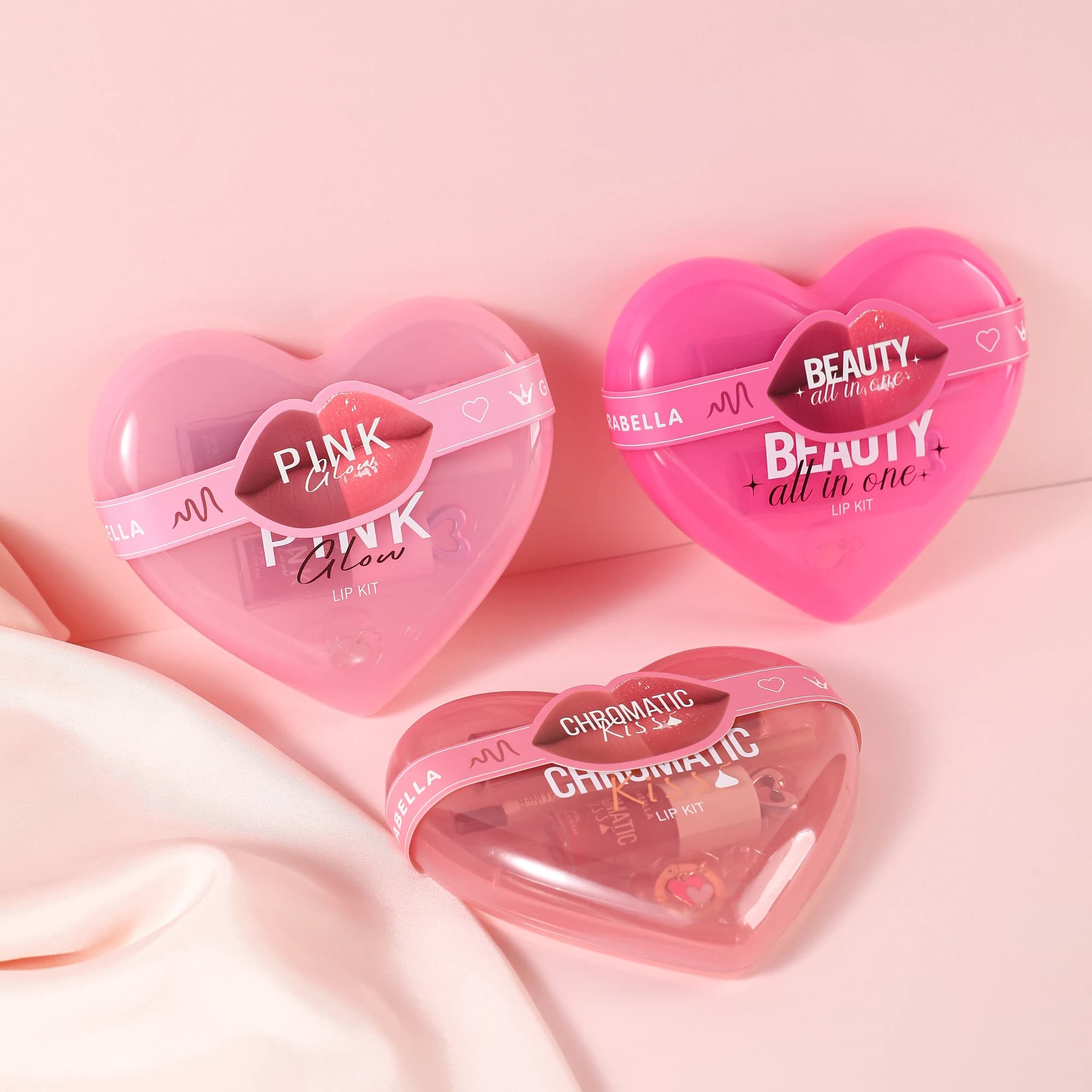 Heart Case Lip Makeup Set 3