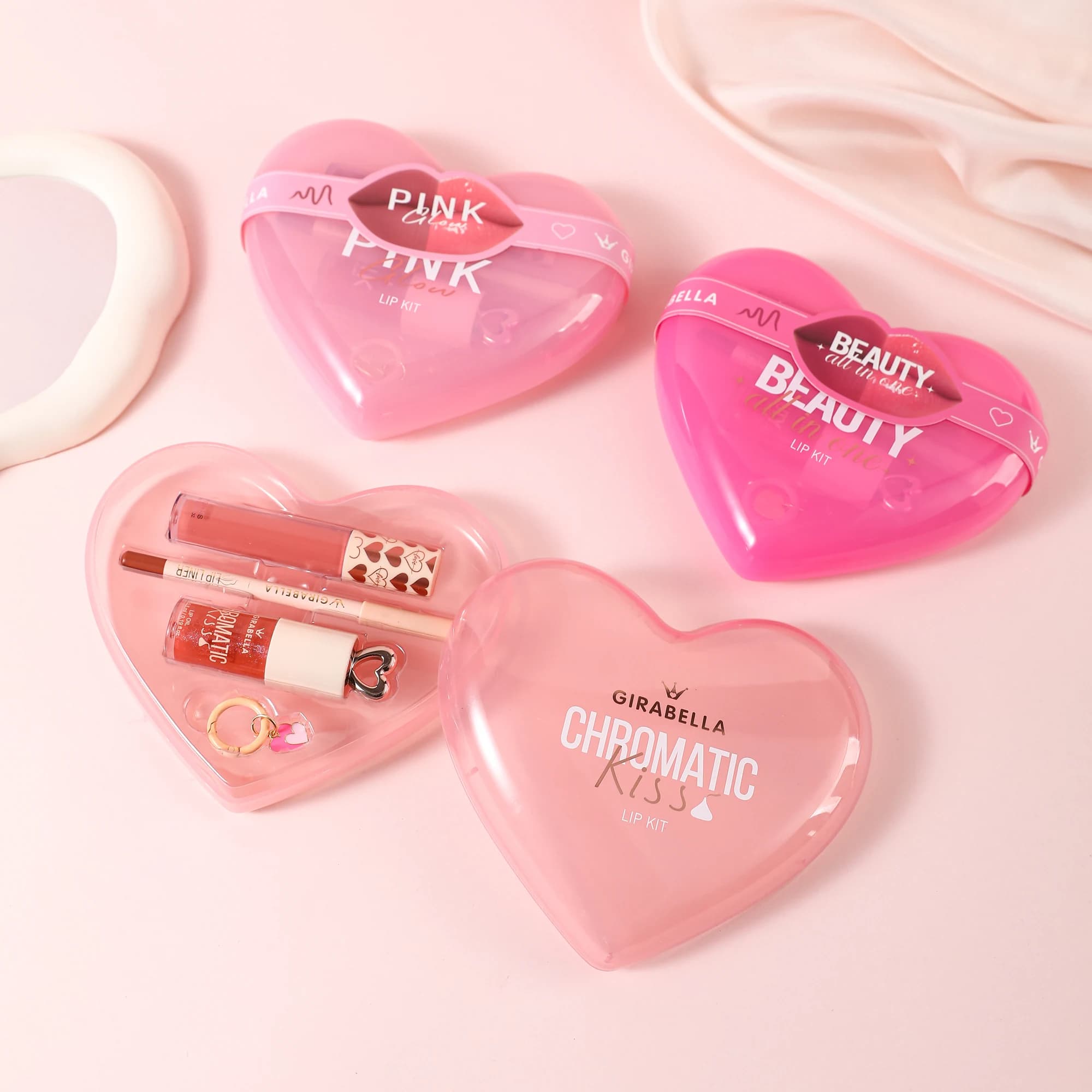 Heart Case Lip Makeup Set 4