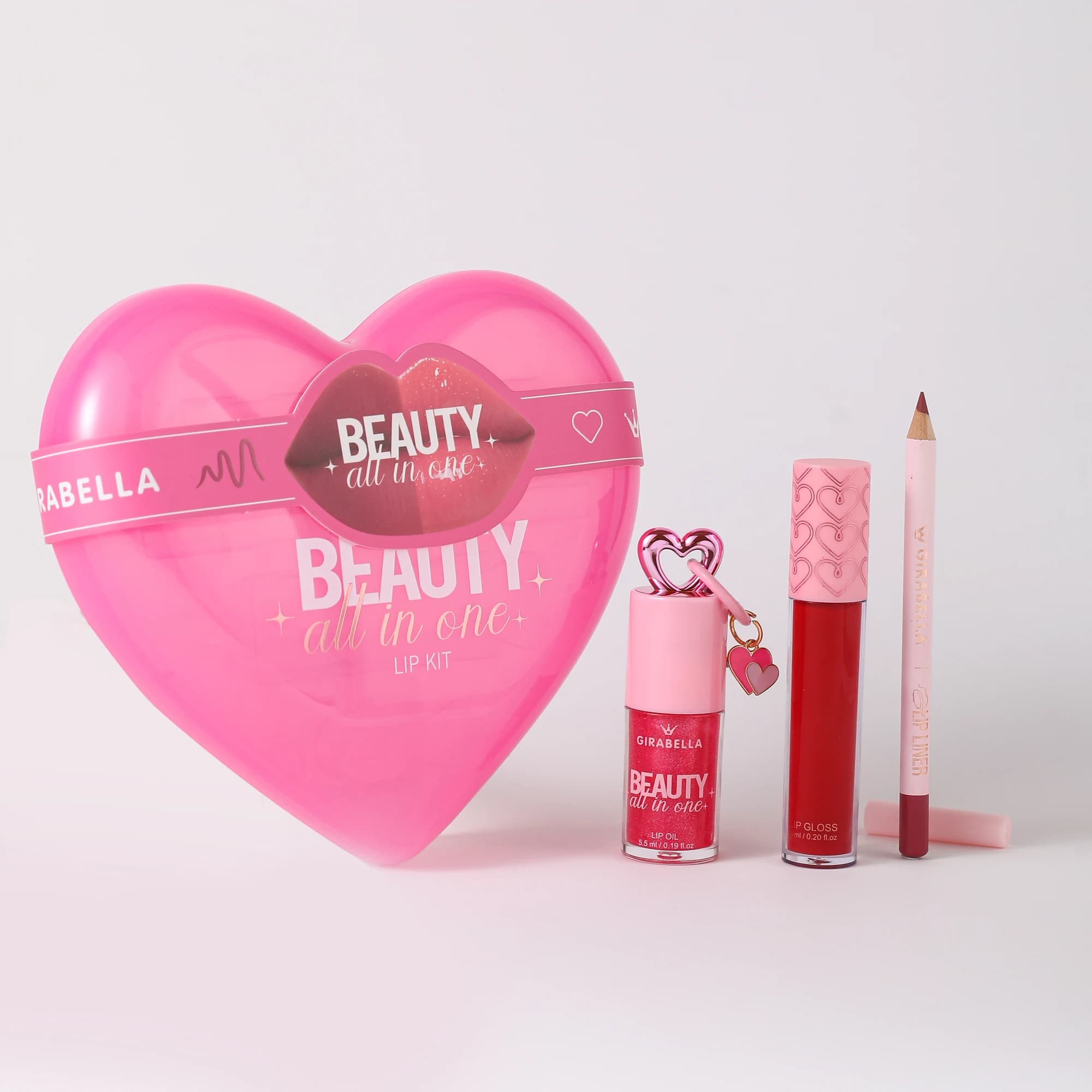Heart Case Lip Makeup Set 8