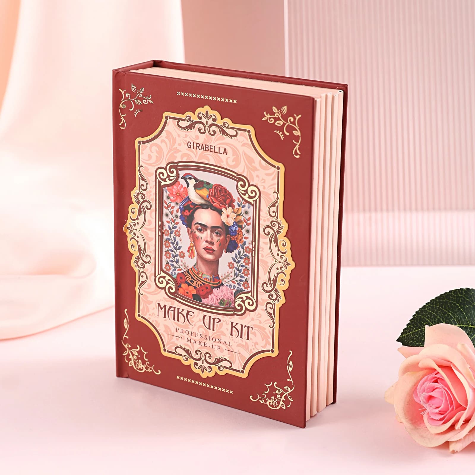 Book-Style Makeup Palette — Burgundy 2