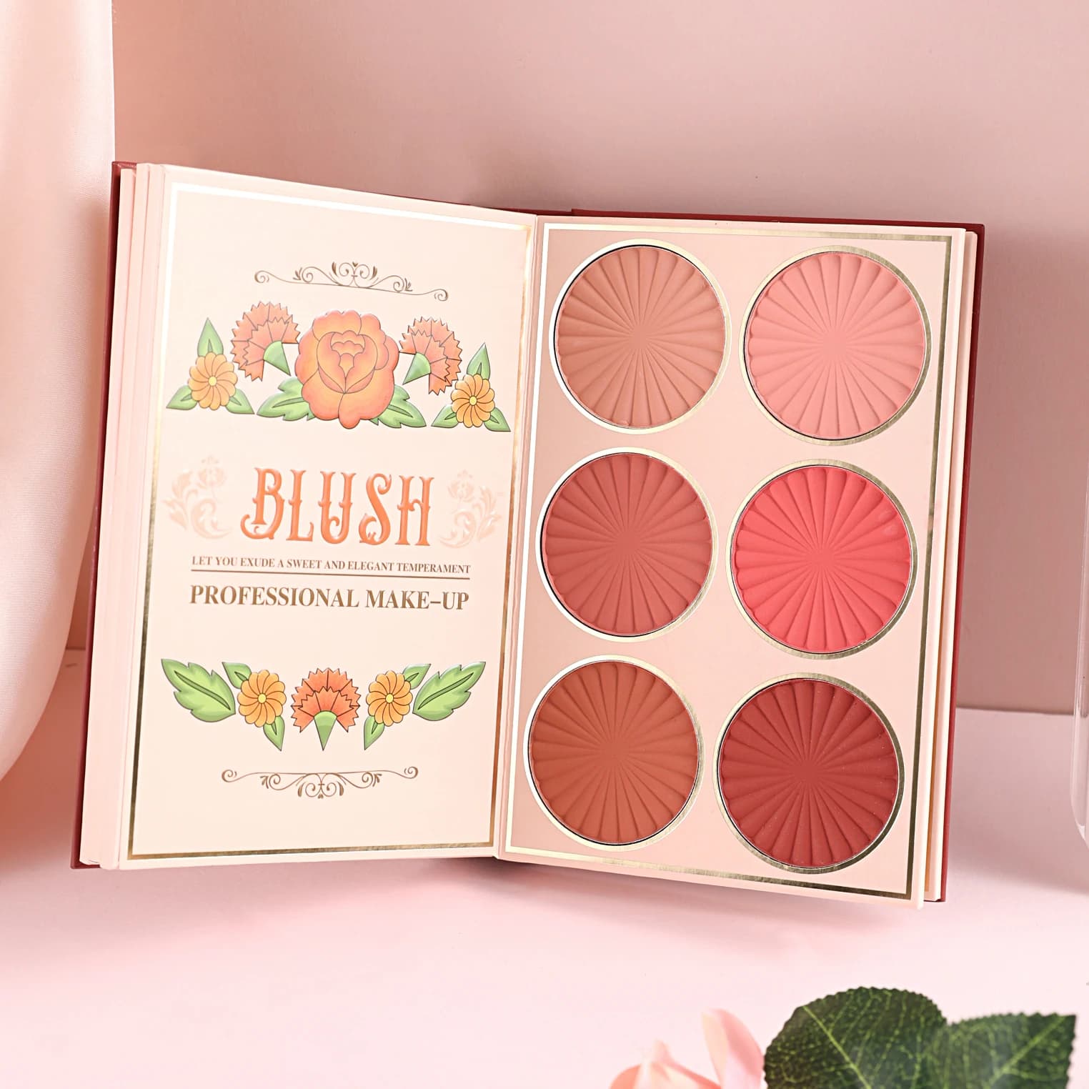 Book-Style Makeup Palette — Burgundy 4