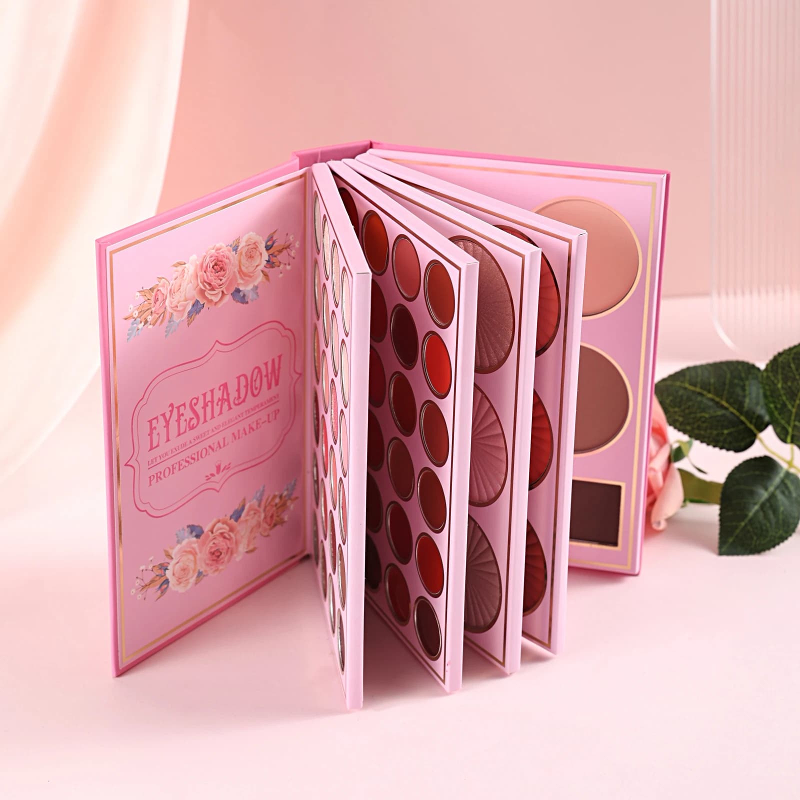 Book-Style Makeup Palette — Pink