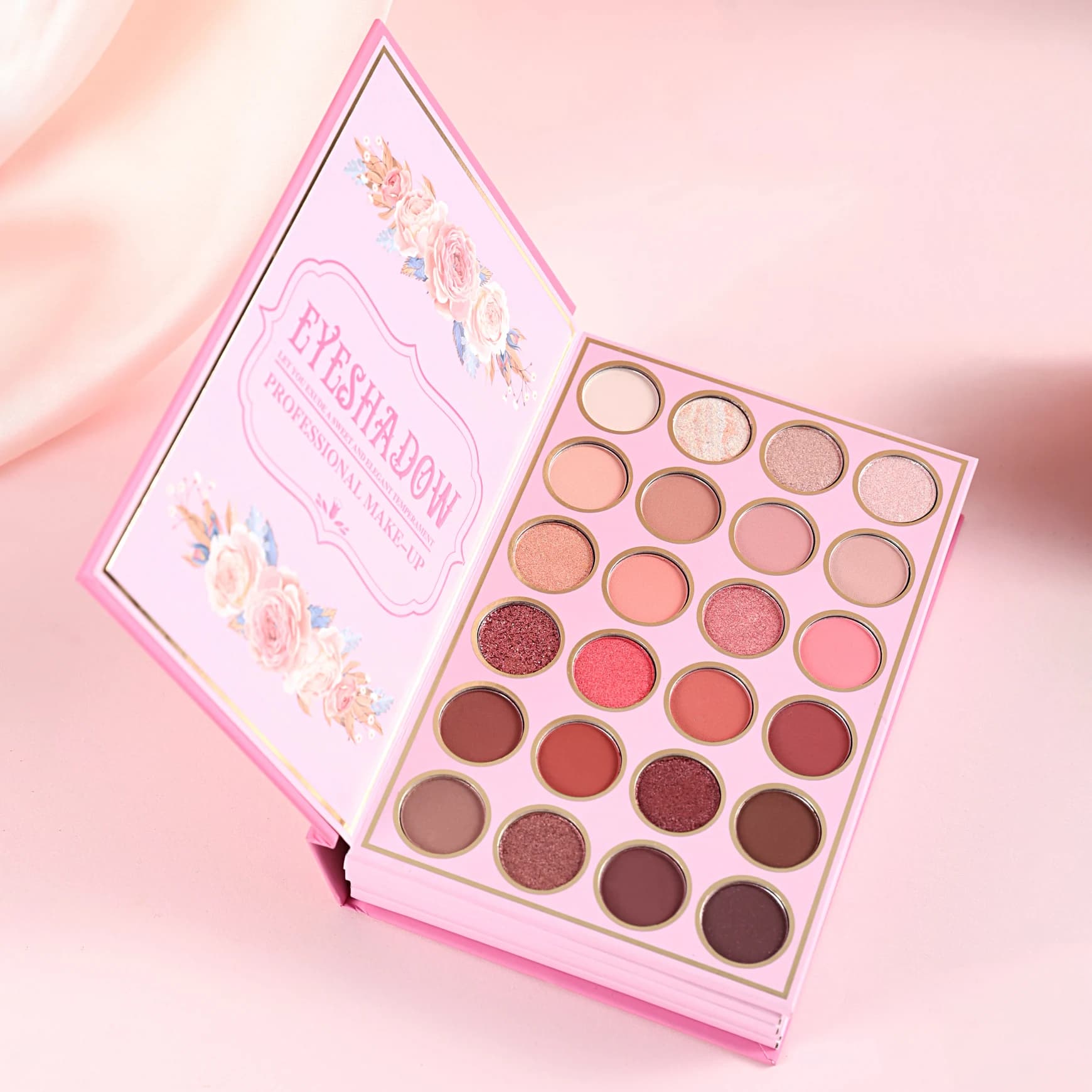 Book-Style Makeup Palette — Pink 3