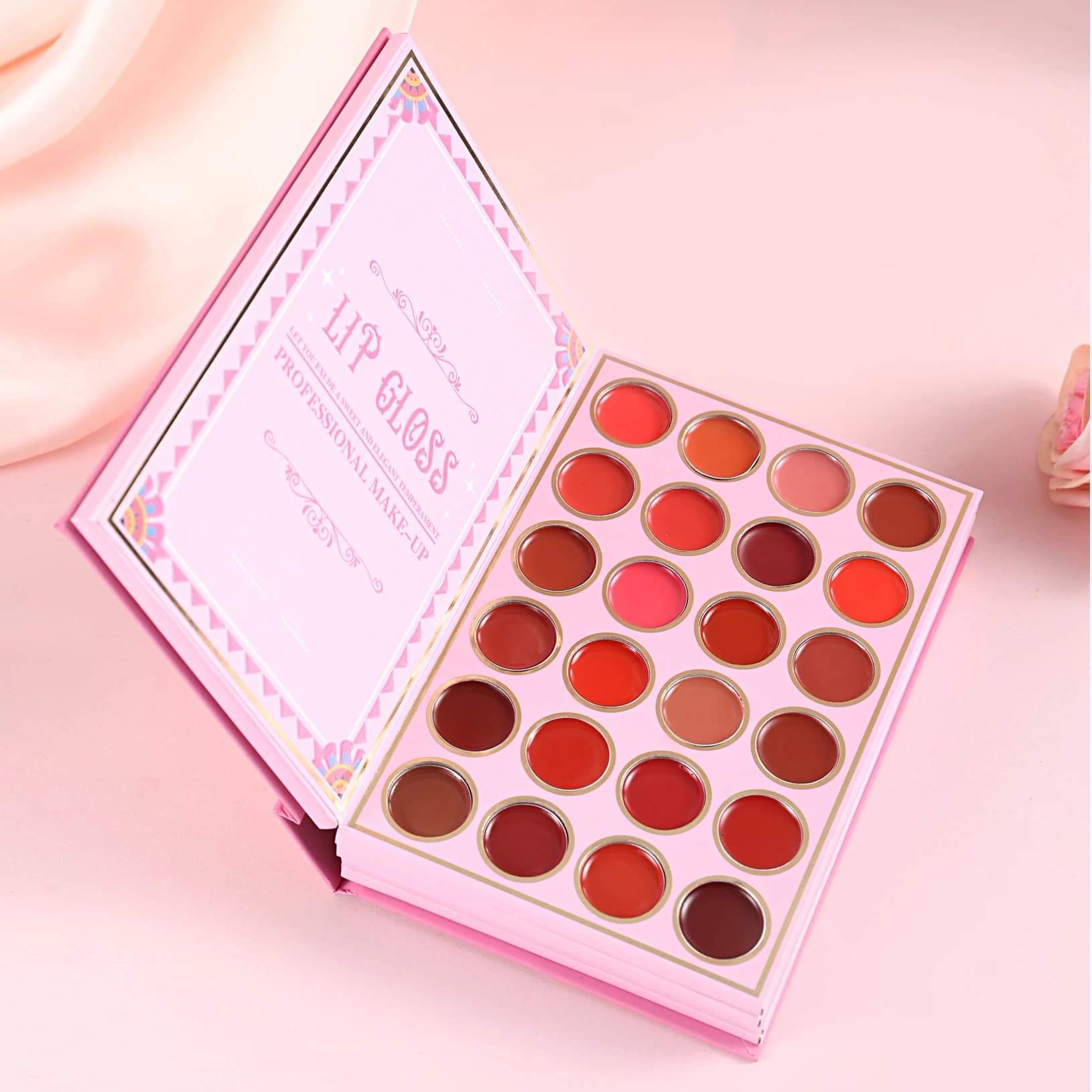 Book-Style Makeup Palette — Pink 4