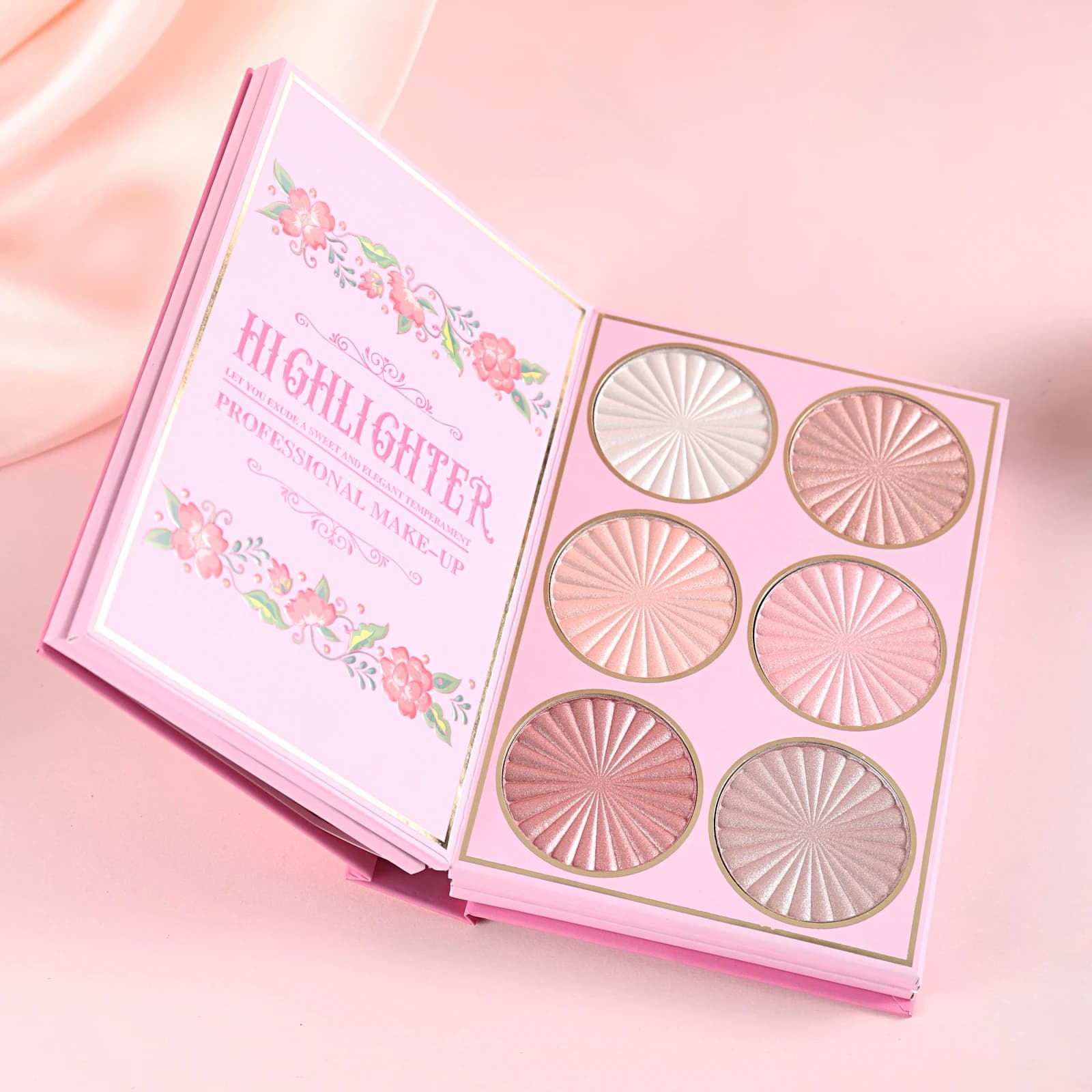 Book-Style Makeup Palette — Pink 5