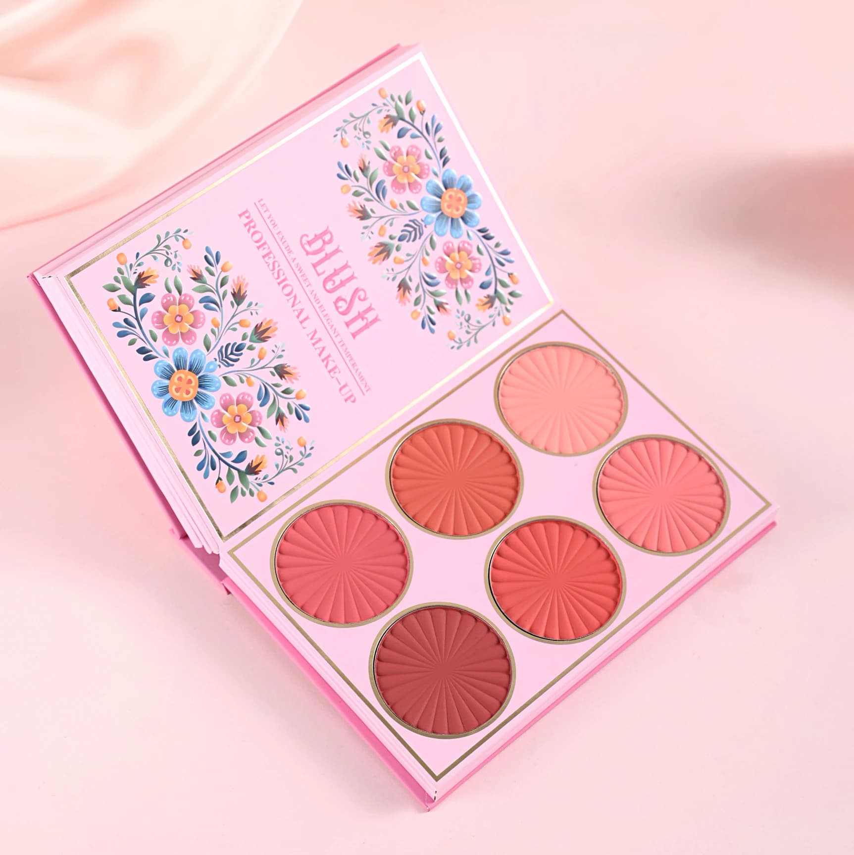 Book-Style Makeup Palette — Pink 6