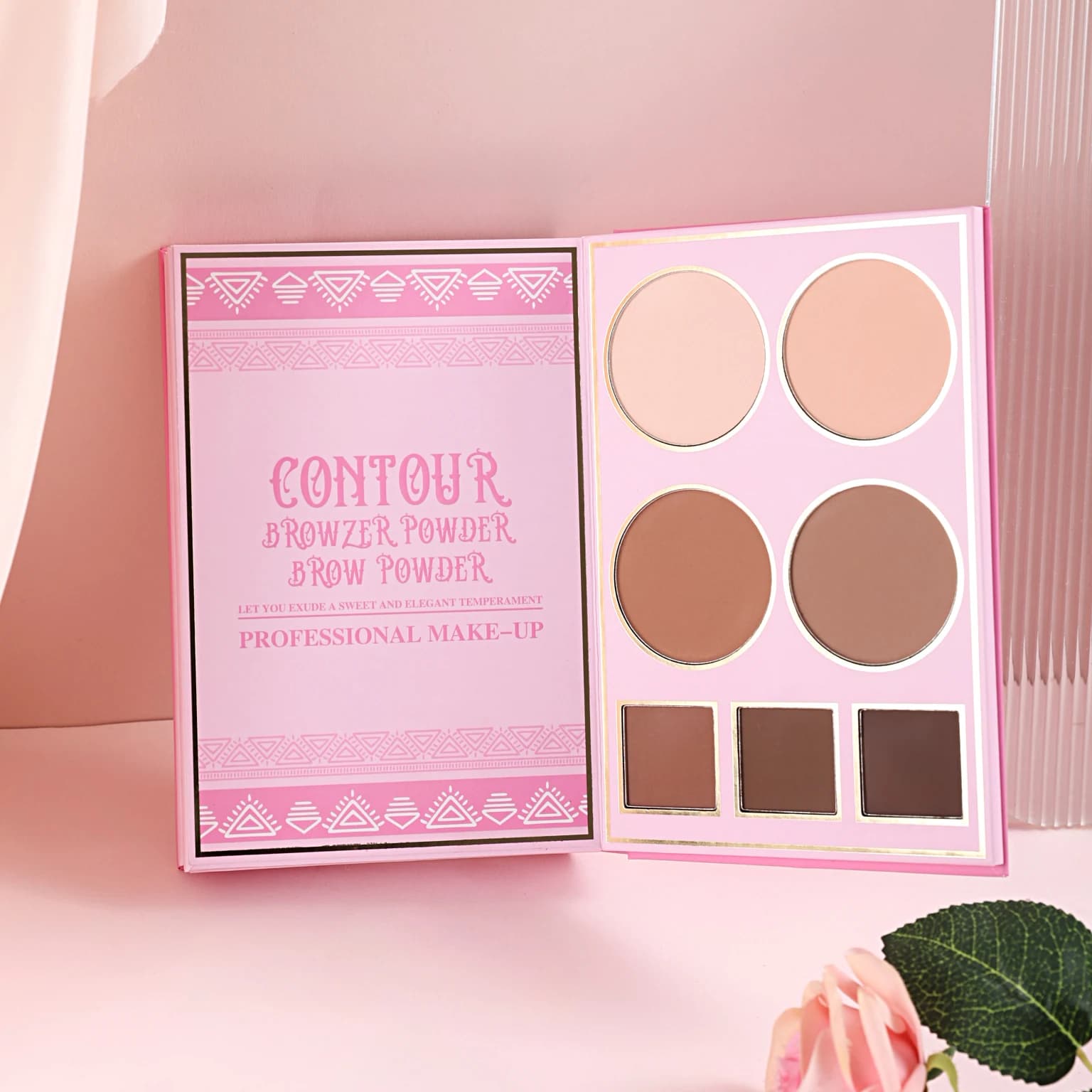 Book-Style Makeup Palette — Pink 7