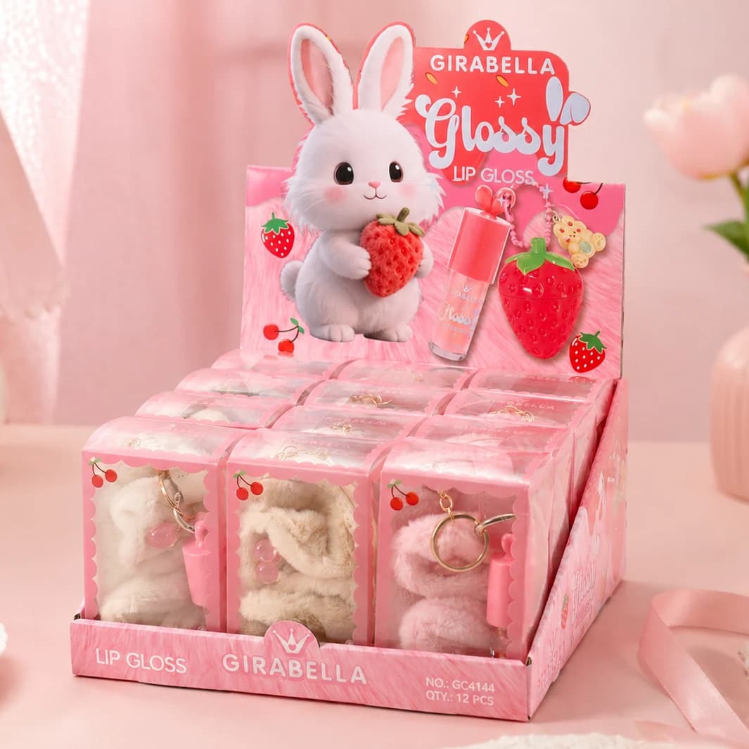 Bunny Ear Pouch Lip Gloss Keychain 2