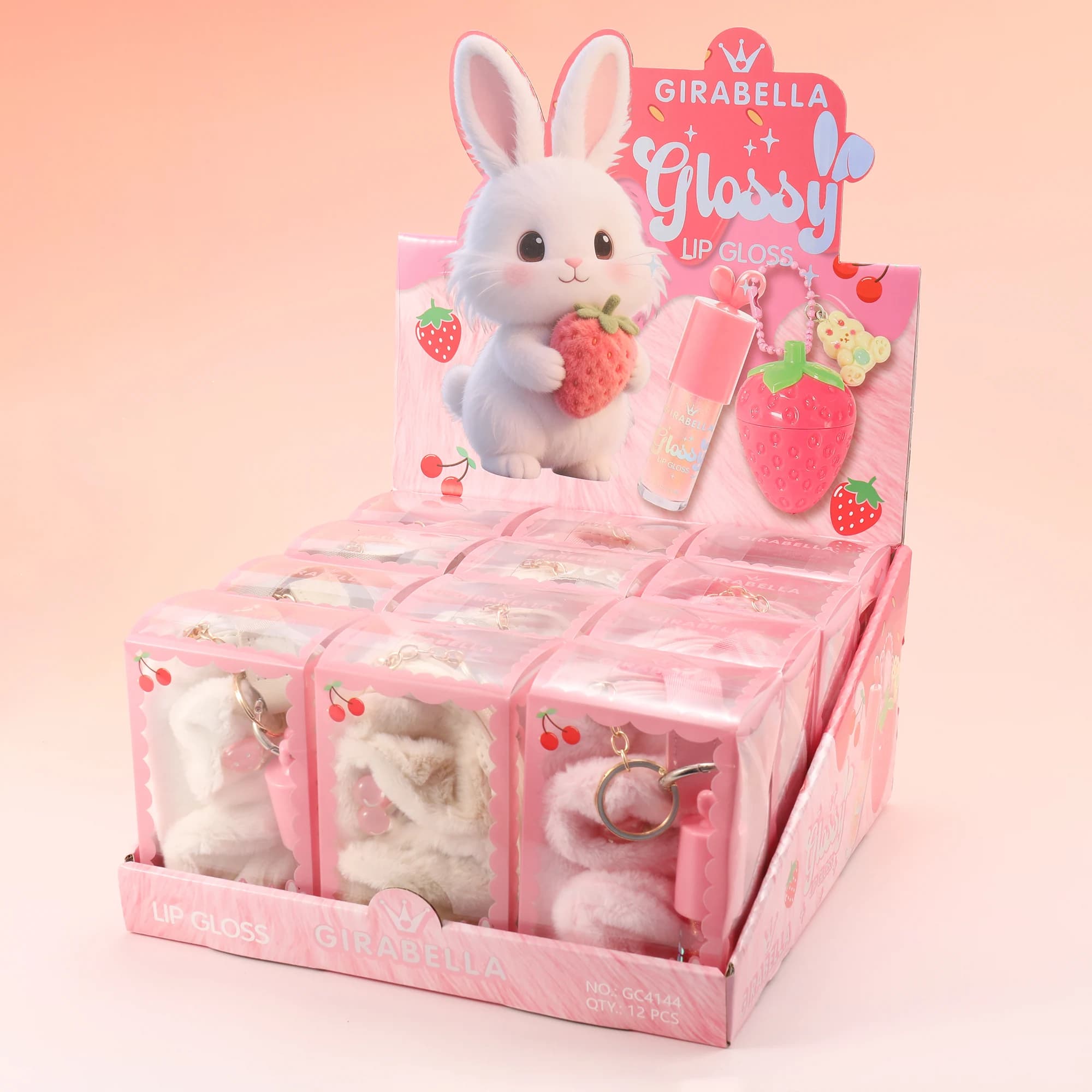 Bunny Ear Pouch Lip Gloss Keychain 5