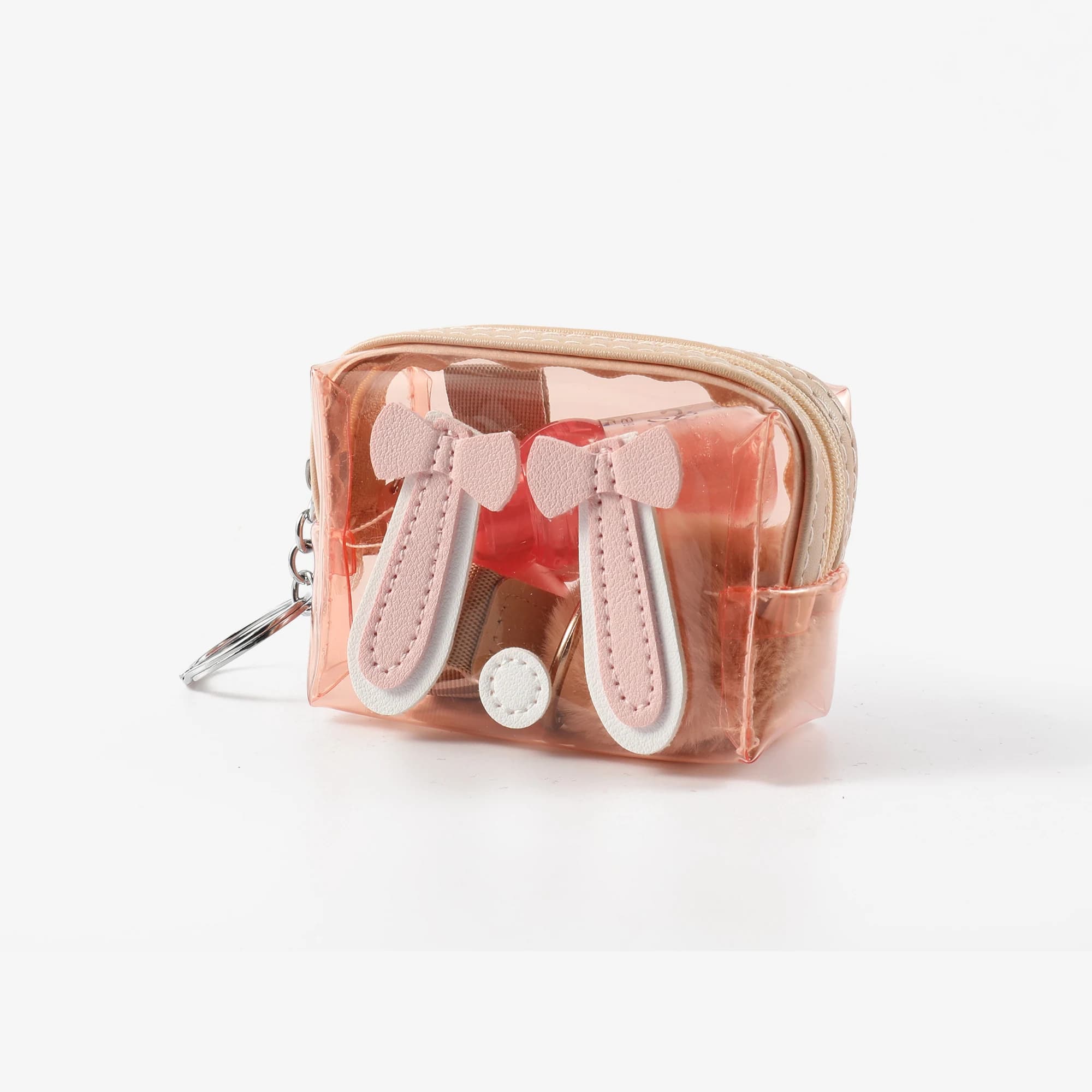 Clear Bunny Ear Pouch Lip Gloss Set 3