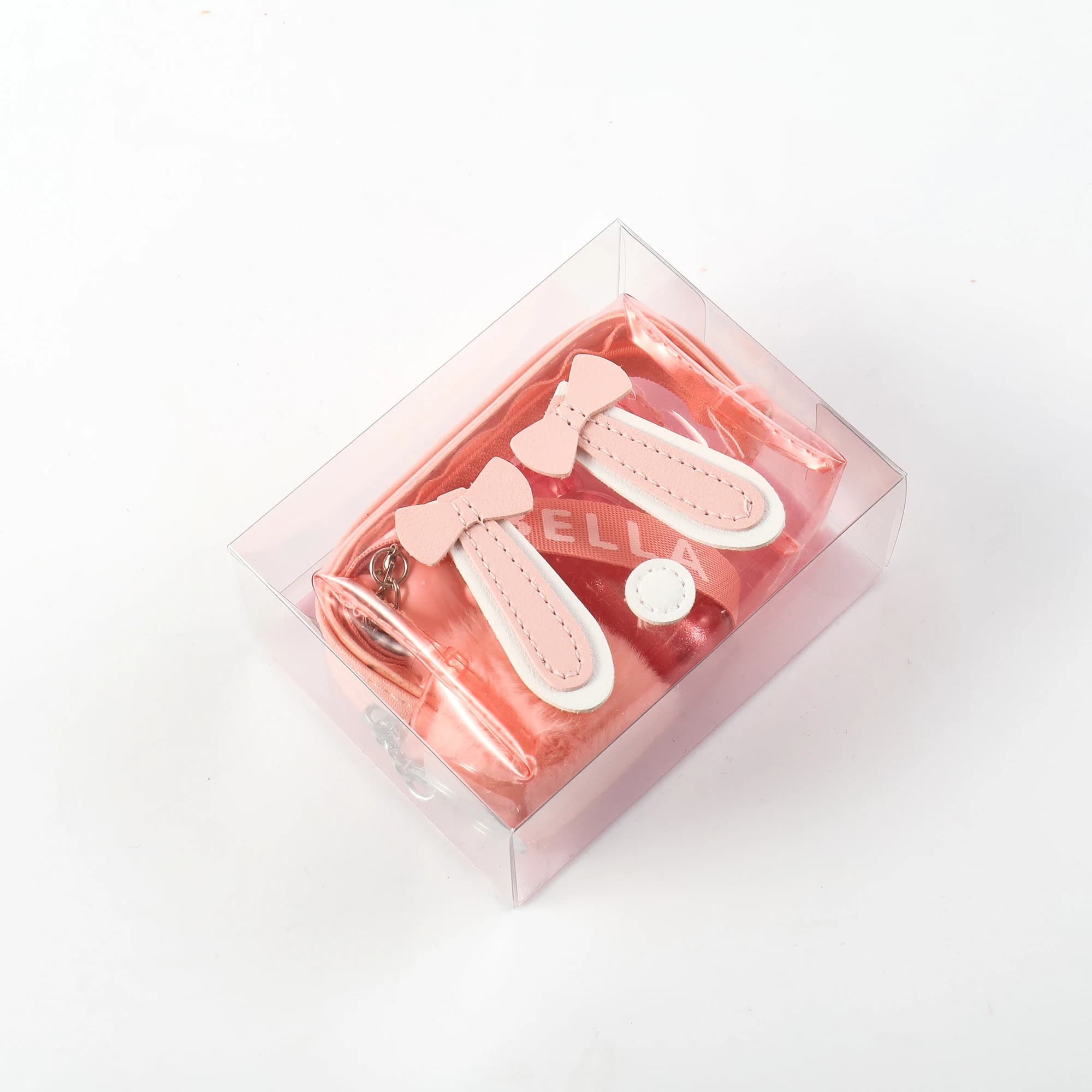 Clear Bunny Ear Pouch Lip Gloss Set 4