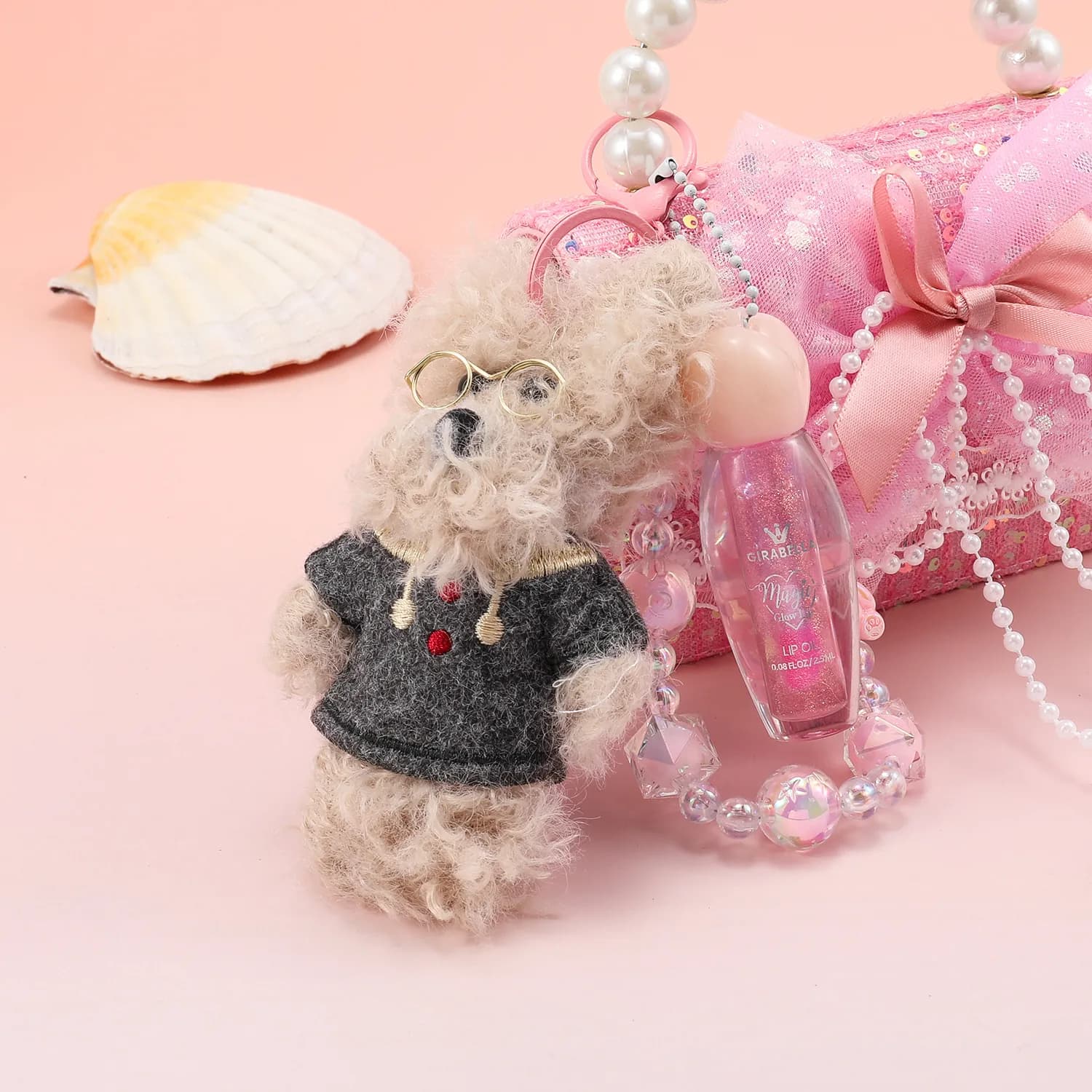 Sweater Bear Lip Oil Keychain 2