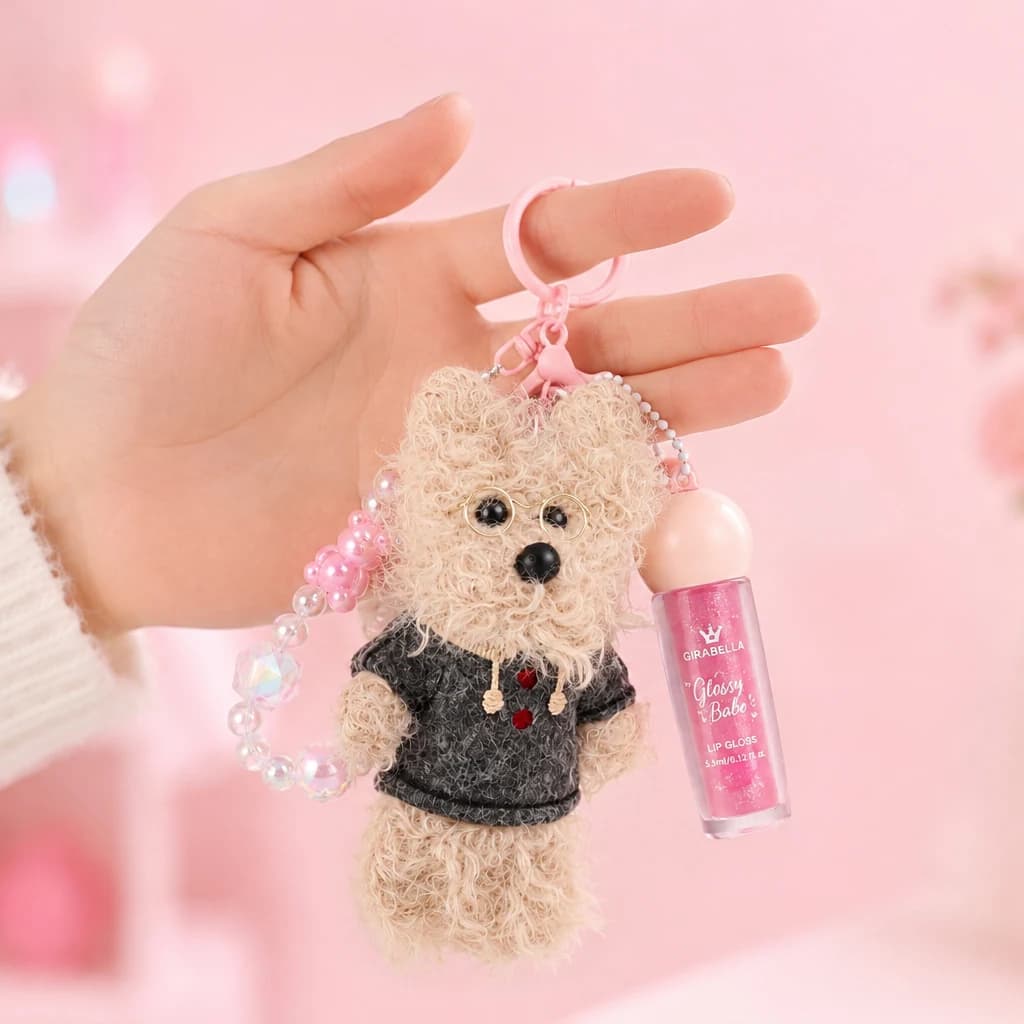 Sweater Bear Lip Oil Keychain 3