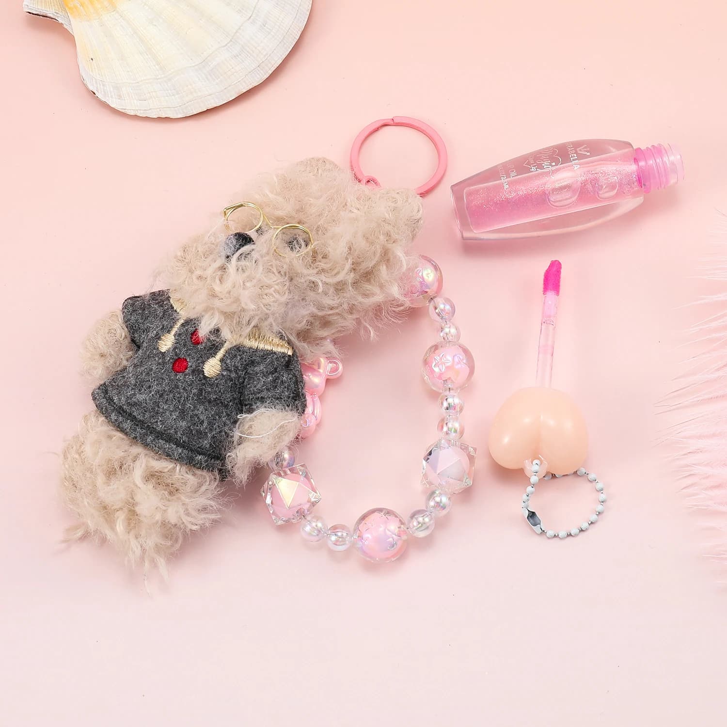 Sweater Bear Lip Oil Keychain 6