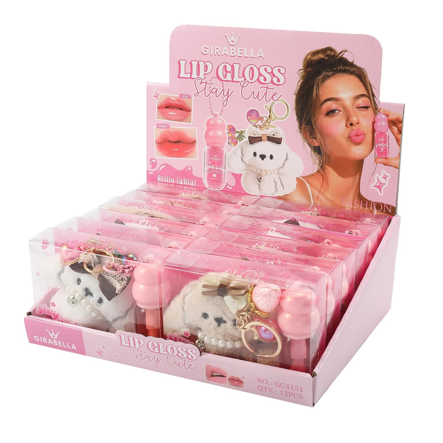 Hat Puppy Lip Gloss Keychain 2