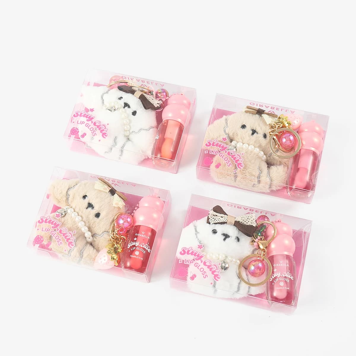 Hat Puppy Lip Gloss Keychain 3