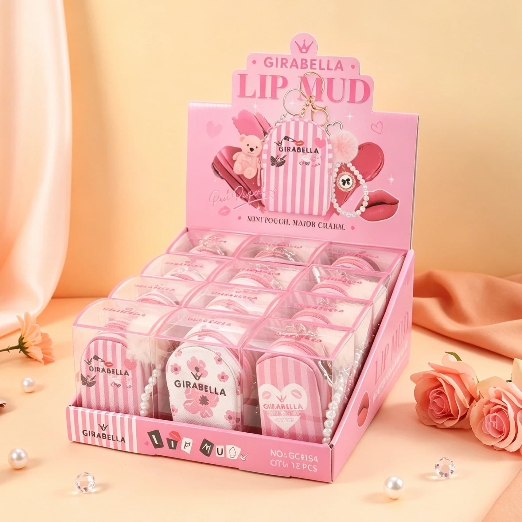 Mini Zip Case Lip Mud Keychain 3