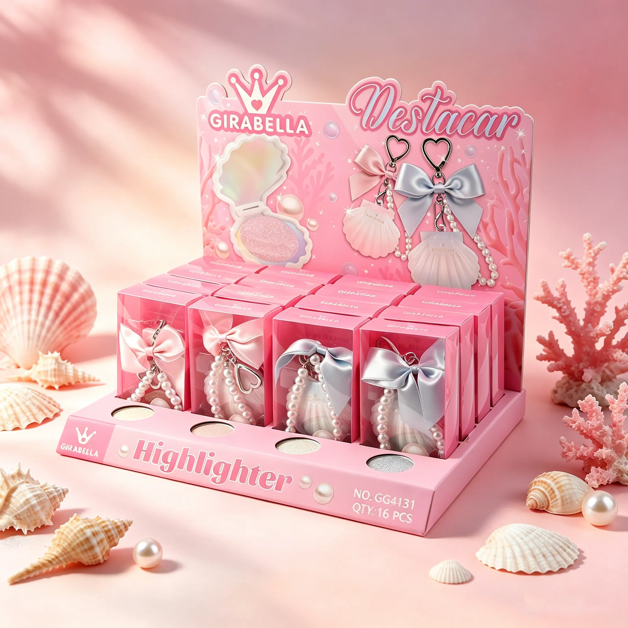 Seashell Highlighter Keychain 5