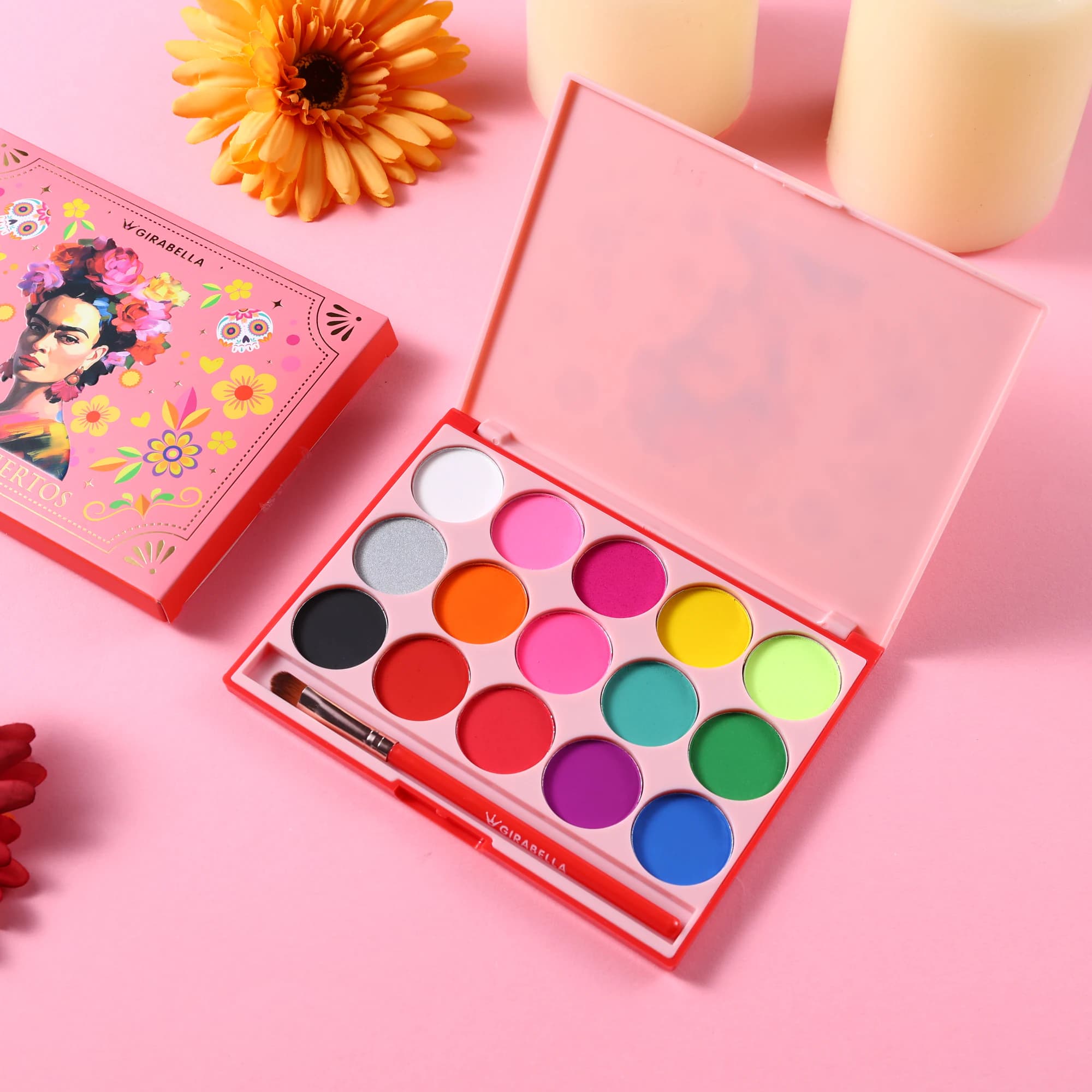 15-Color Water-Activated Palette — Pink 4