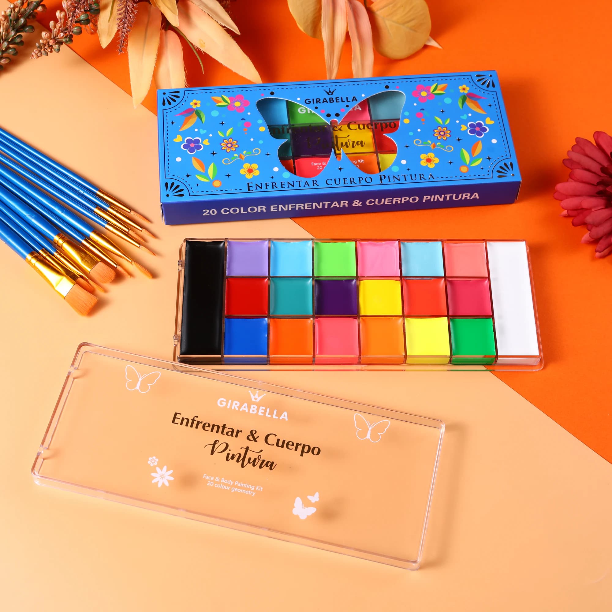 20-Color Water-Activated Palette — Blue 6