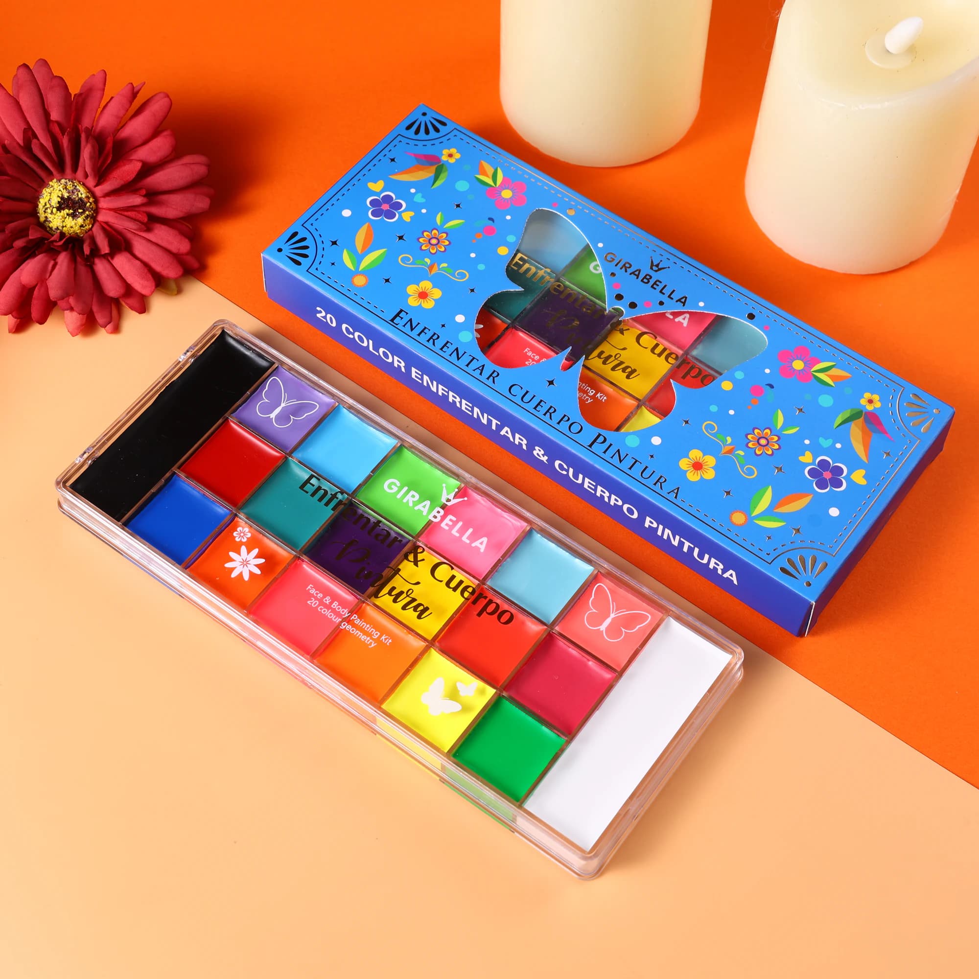 20-Color Water-Activated Palette — Blue 7