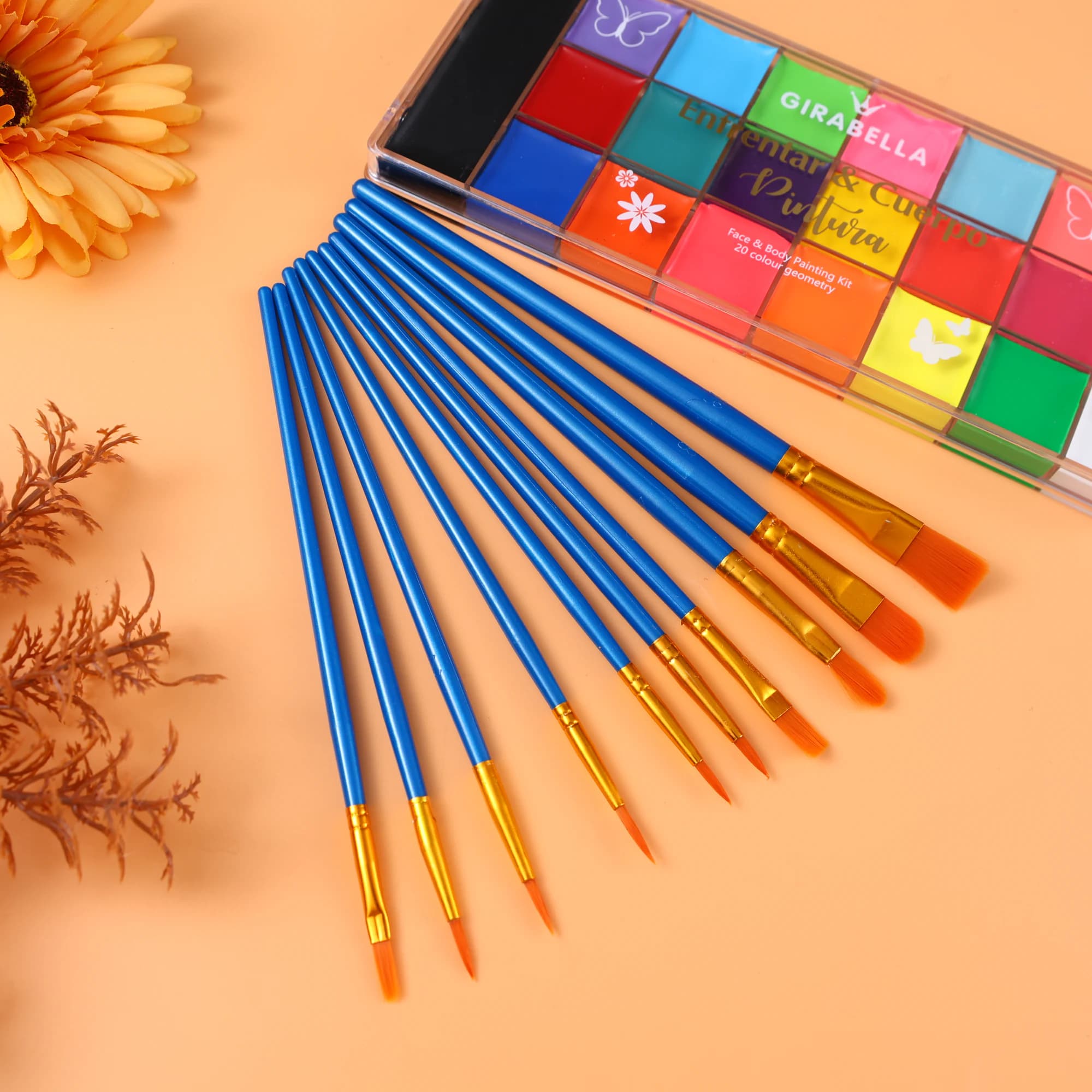 20-Color Water-Activated Palette — Blue 12