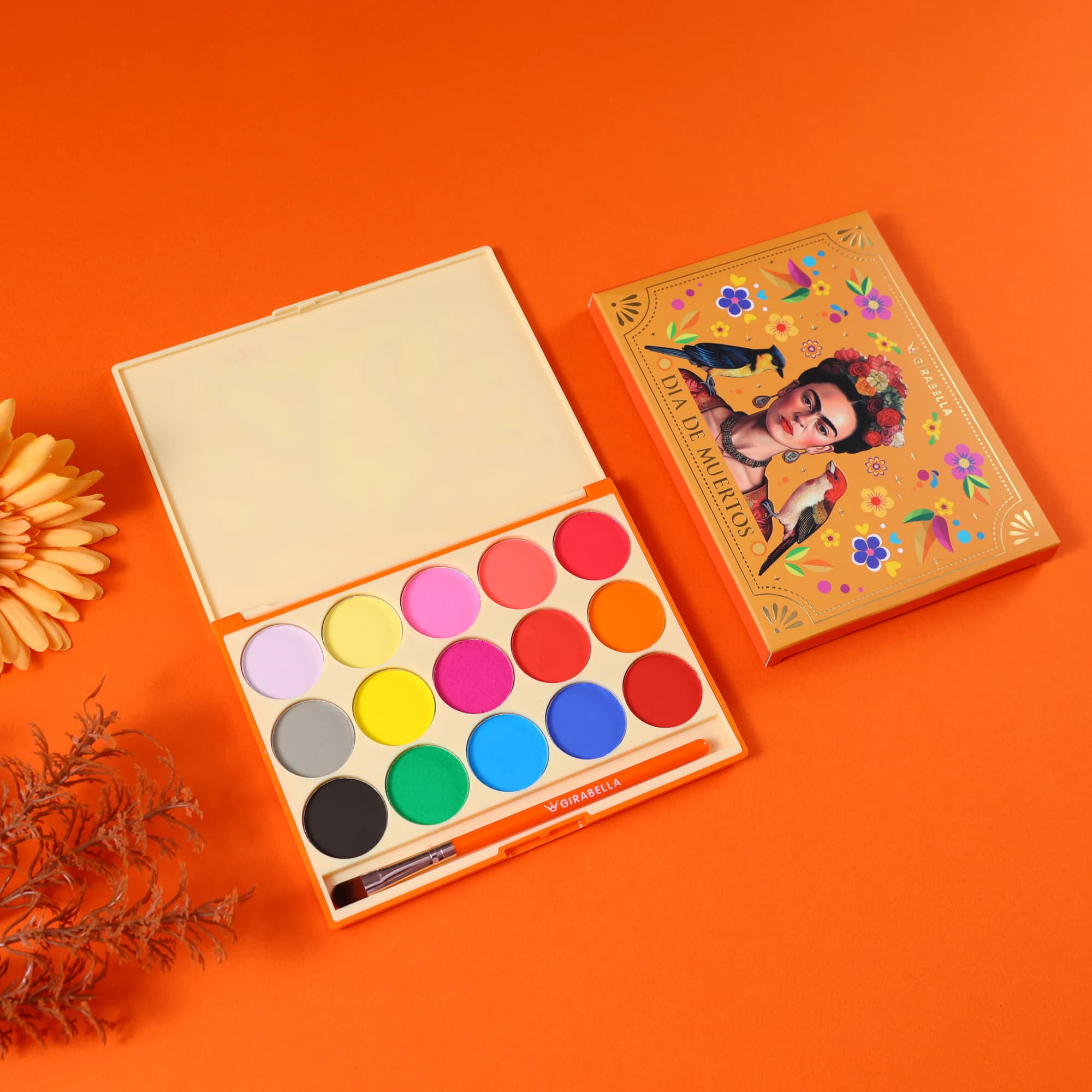 15-Color Water-Activated Palette — Orange