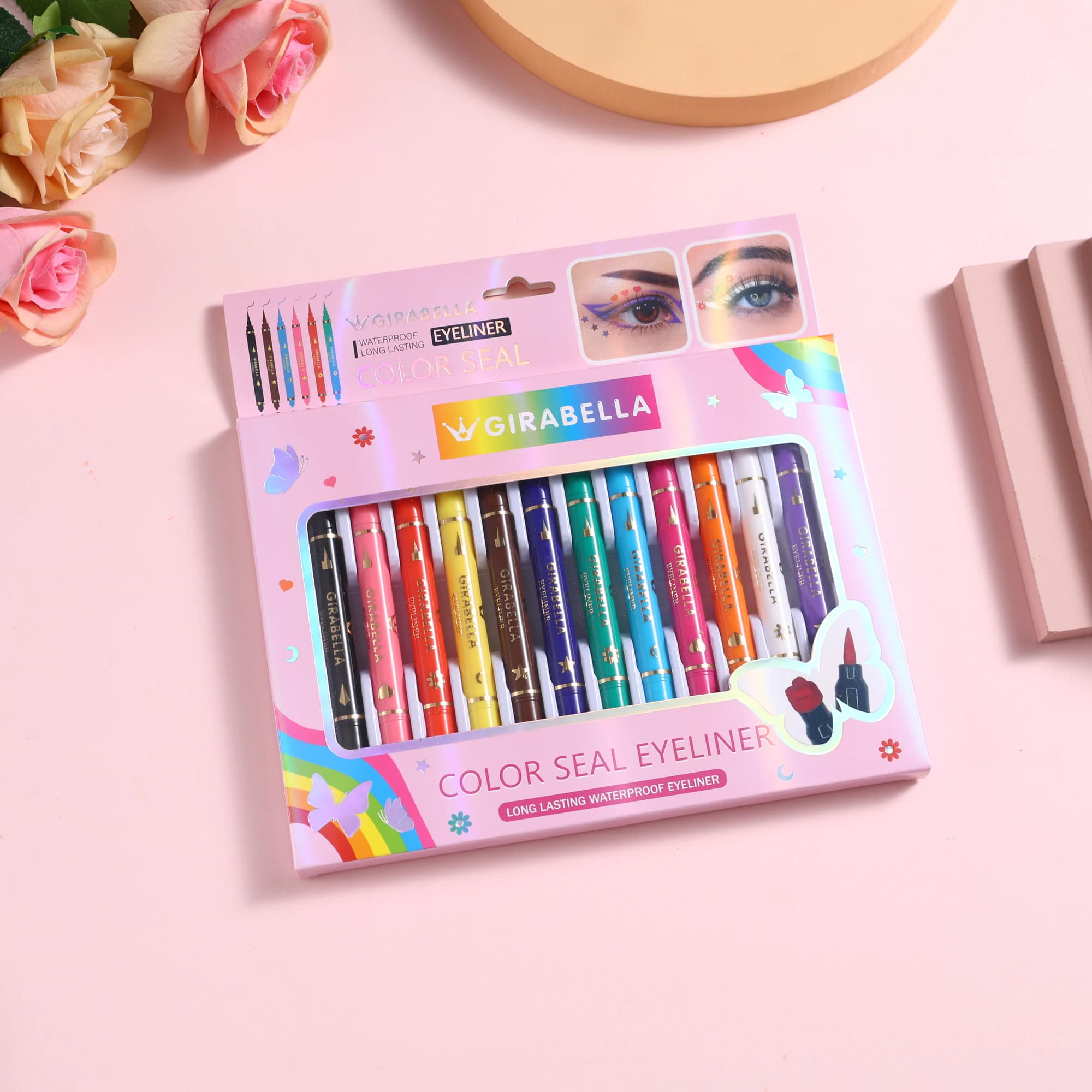 12-Color Stamp Eyeliner Set